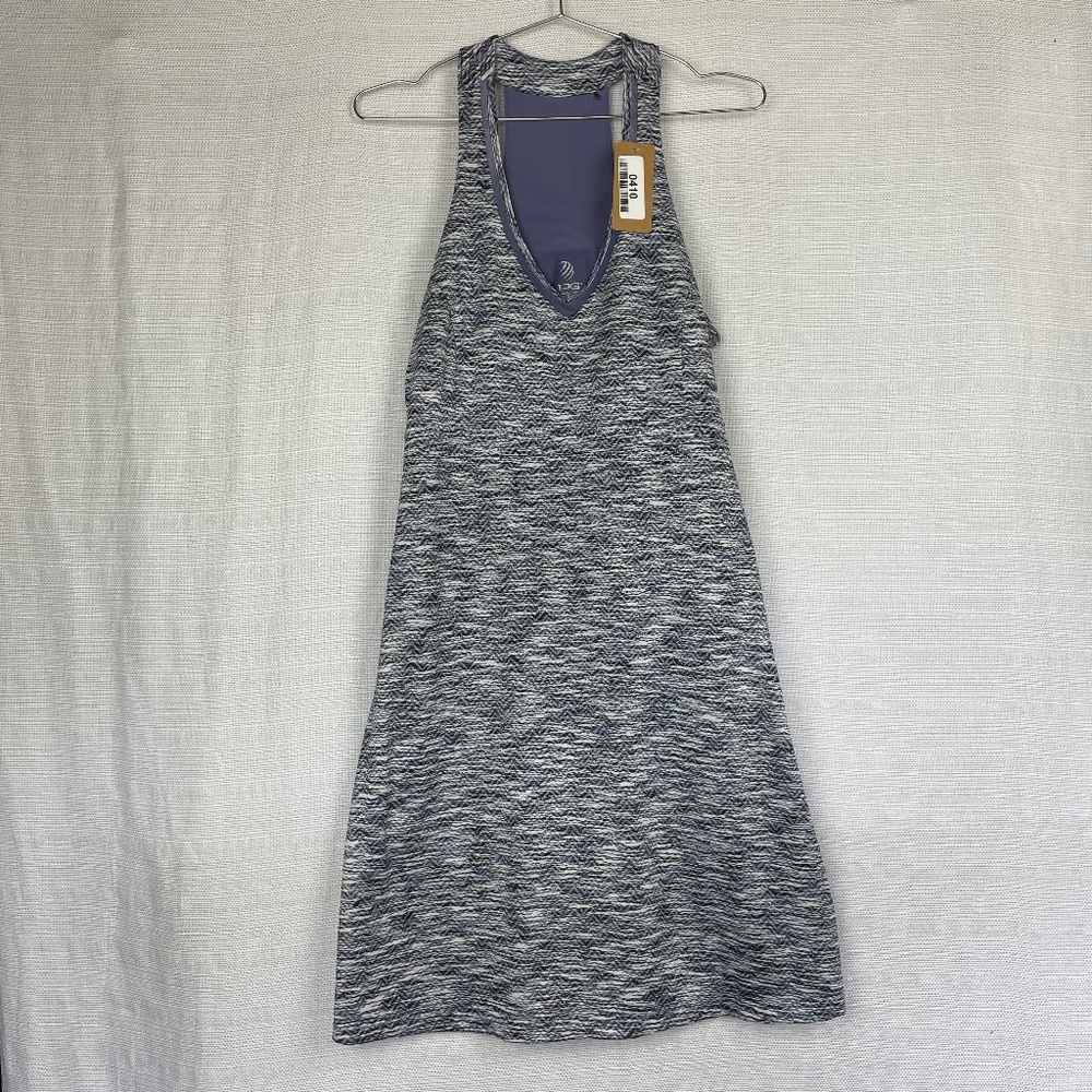MPG Women's Size Large Purple/Black/White/Gray Poly Blend Dress w/ Pockets #410